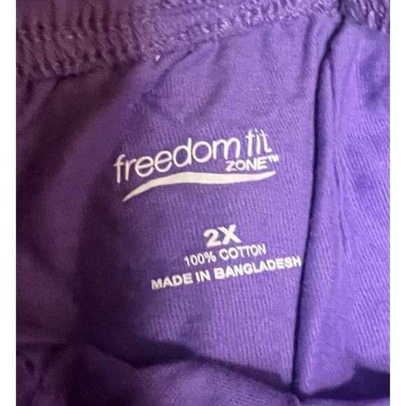 Freedom Fit Zone Women’s Purple Skirt 2X Cotton Side Slits & Pockets NWOT - Picture 4 of 6